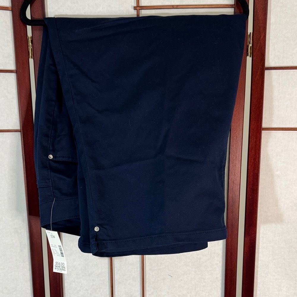Catherines Navy Capris with little jeweled accents